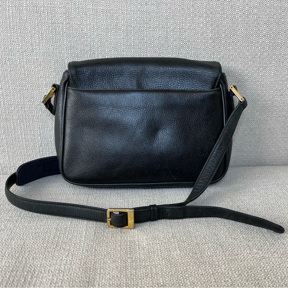 Vintage MCM Leather Crossbody Messenger Shoulder Sling Bag Purse Black Studded - Picture 6 of 16